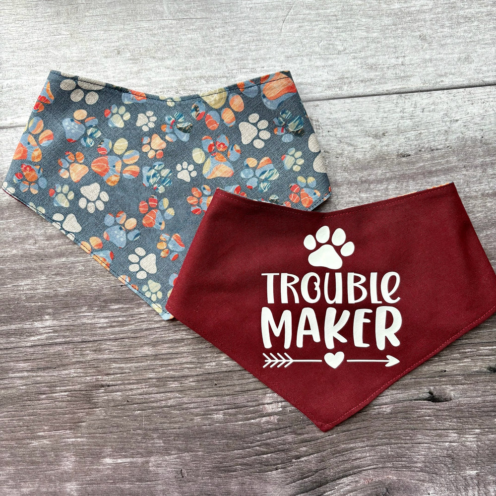 Bandana | Troublemaker / Plaid Paws