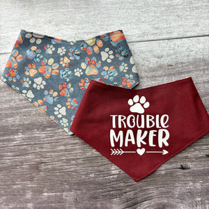 Bandana | Troublemaker / Plaid Paws