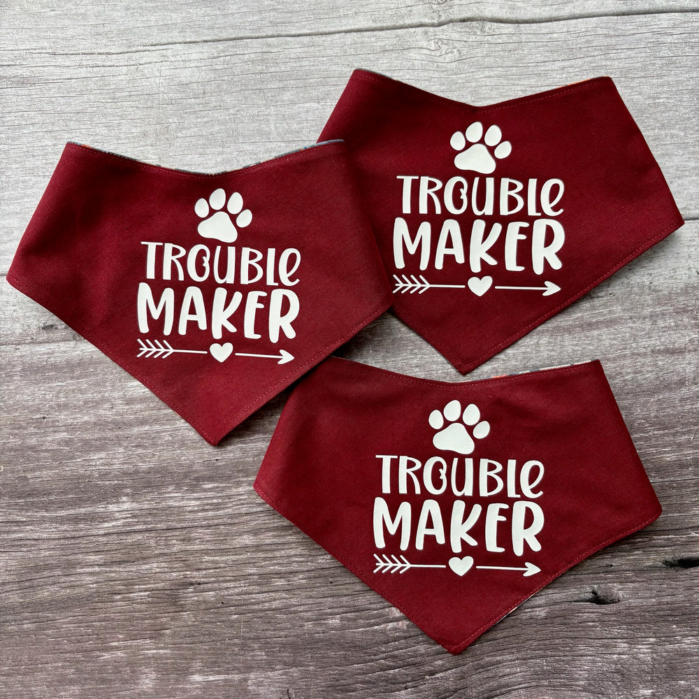 Bandana | Troublemaker / Plaid Paws