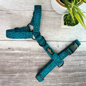 leopard print dog harness
