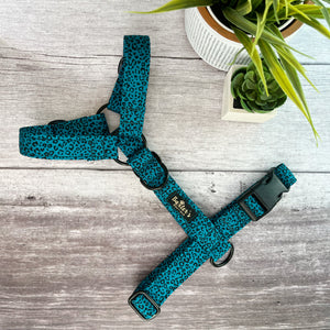leopard print dog harness