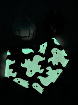 Bandana | HALLOWEEN | Glow in the Dark Ghosts / Happy Halloween Spiderweb