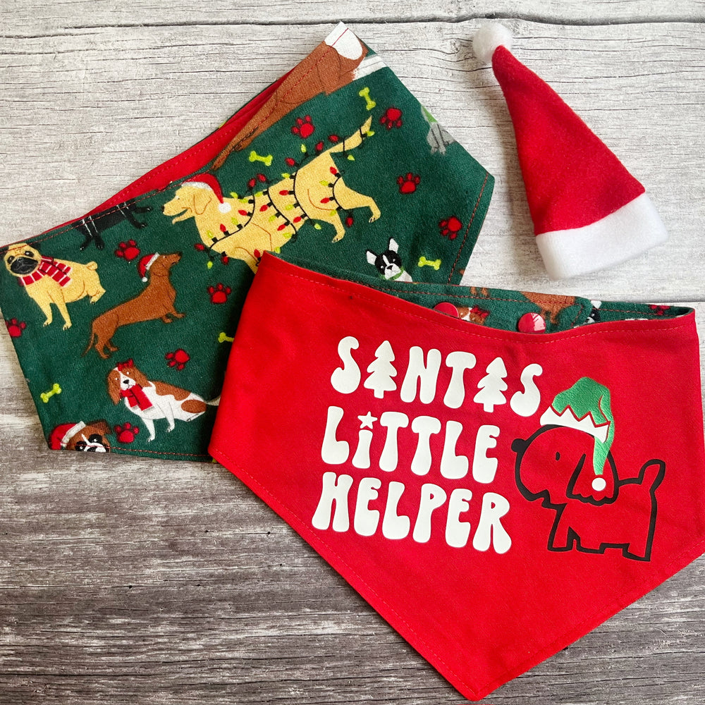 
            
                Load image into Gallery viewer, Bandana | Christmas | Santas Little Helper / Holiday Pups!
            
        