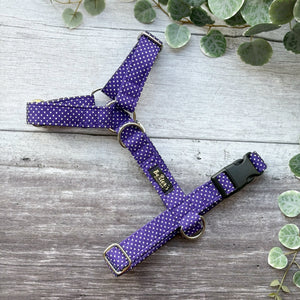 Harness | Purple Polka Dot