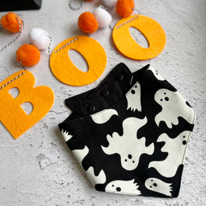 Bandana | HALLOWEEN | Glow in the Dark Ghosts / Happy Halloween Spiderweb
