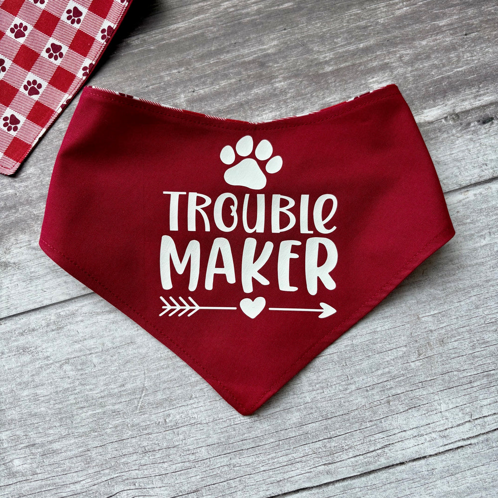 Bandana | Troublemaker / Plaid Paws