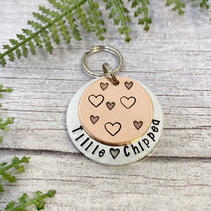 Cascading Hearts Dog Tag