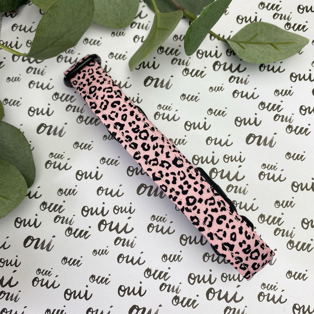 leopard print dog collar