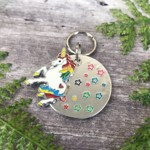 
            
                Load image into Gallery viewer, unicorn rainbow dog tag
            
        