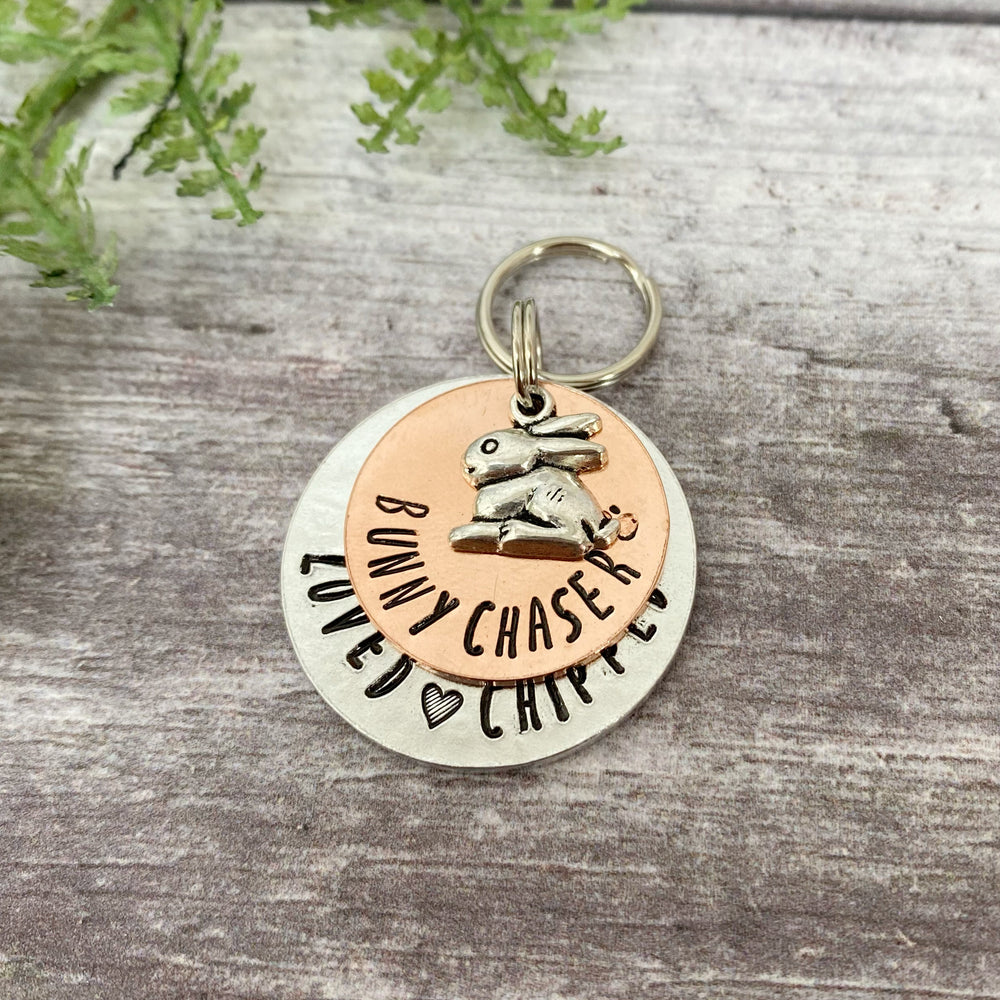 bunny chaser dog ID tag