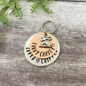 bunny chaser dog ID tag
