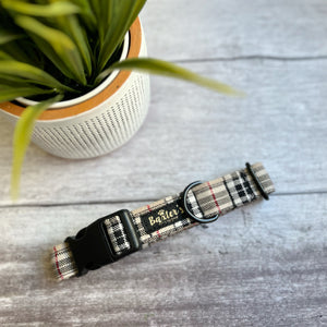 plaid dog collar