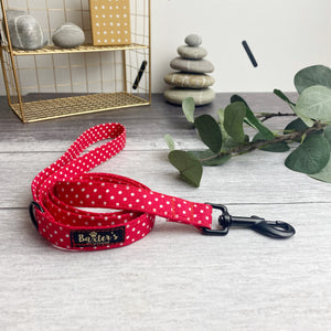 Red Polka Dot Dog Lead