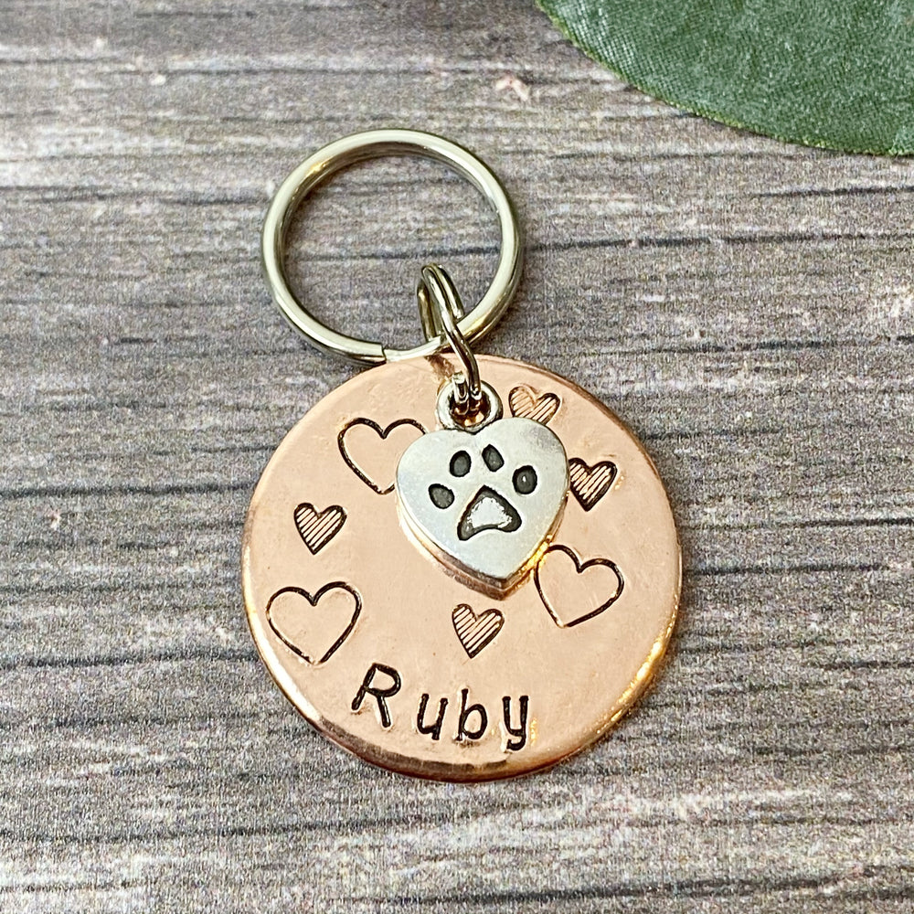 heart dog tag