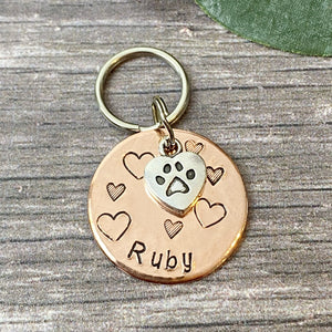 heart dog tag