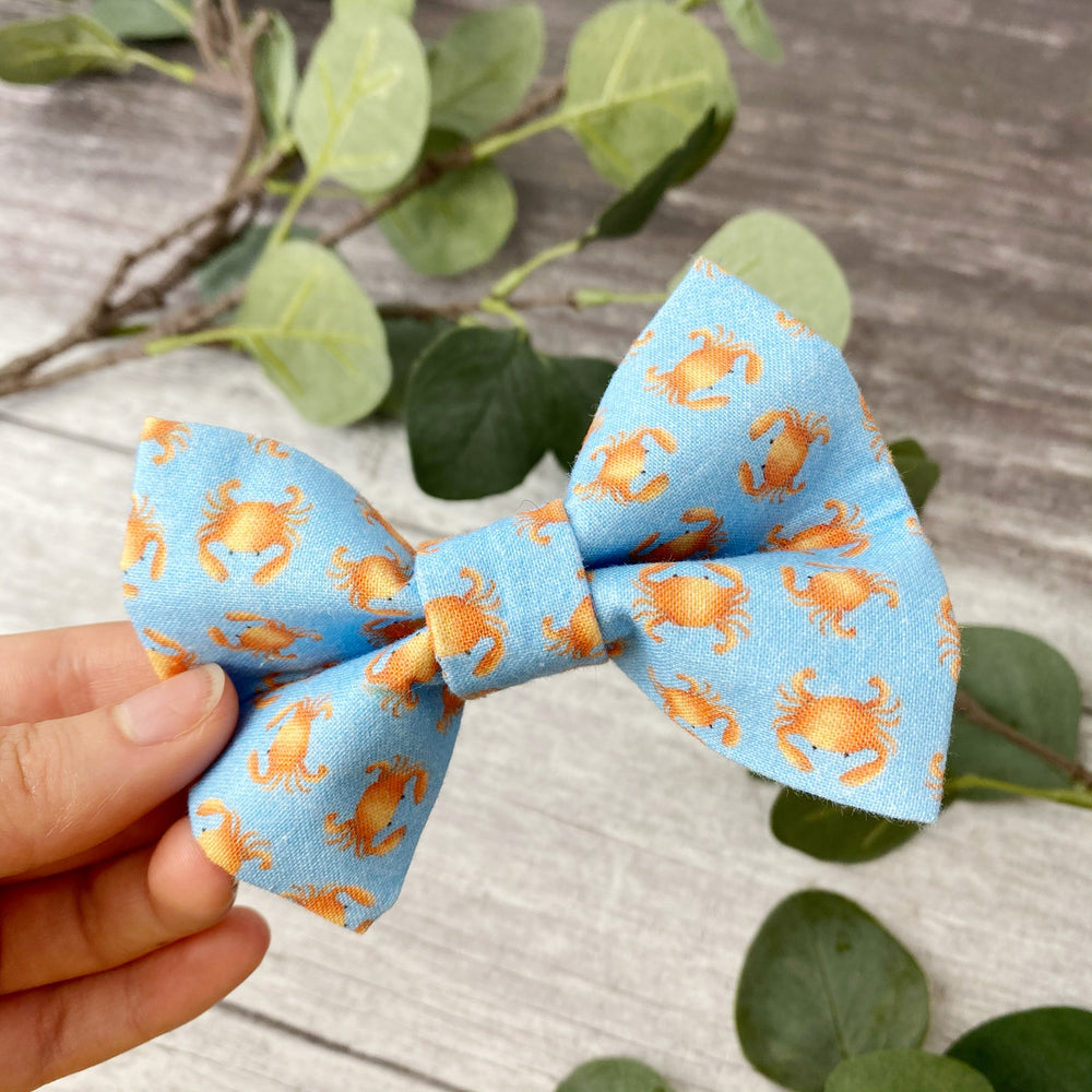 dressed crab dog bow tie