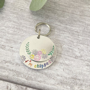 
            
                Load image into Gallery viewer, floral dog tag
            
        