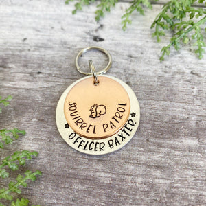 squirrel patrol dog tag