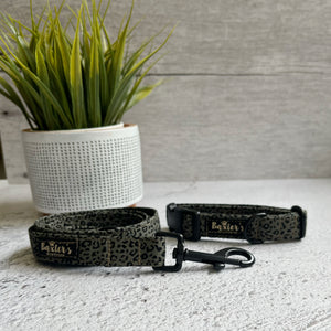 khaki leopard dog lead