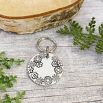 flower dog tag