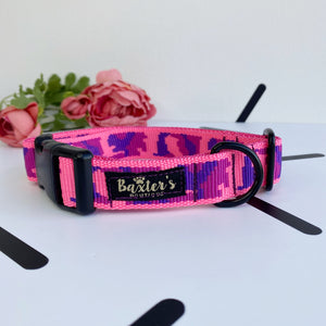 pink camo dog collar