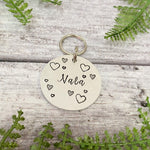 hearts dog tag