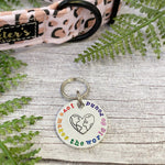 love makes the world go round dog tag