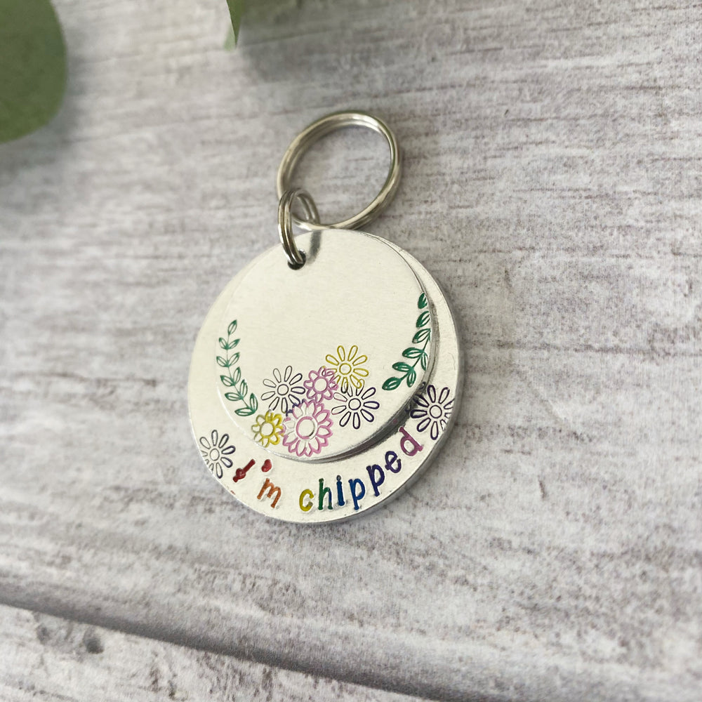 
            
                Load image into Gallery viewer, flower crown dog tag
            
        