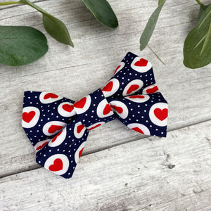 hearts dog bow