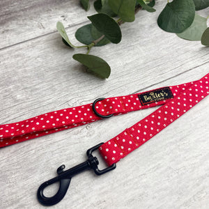 Red Polka Dot Dog Lead
