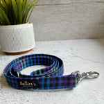 purple plaid dog leash