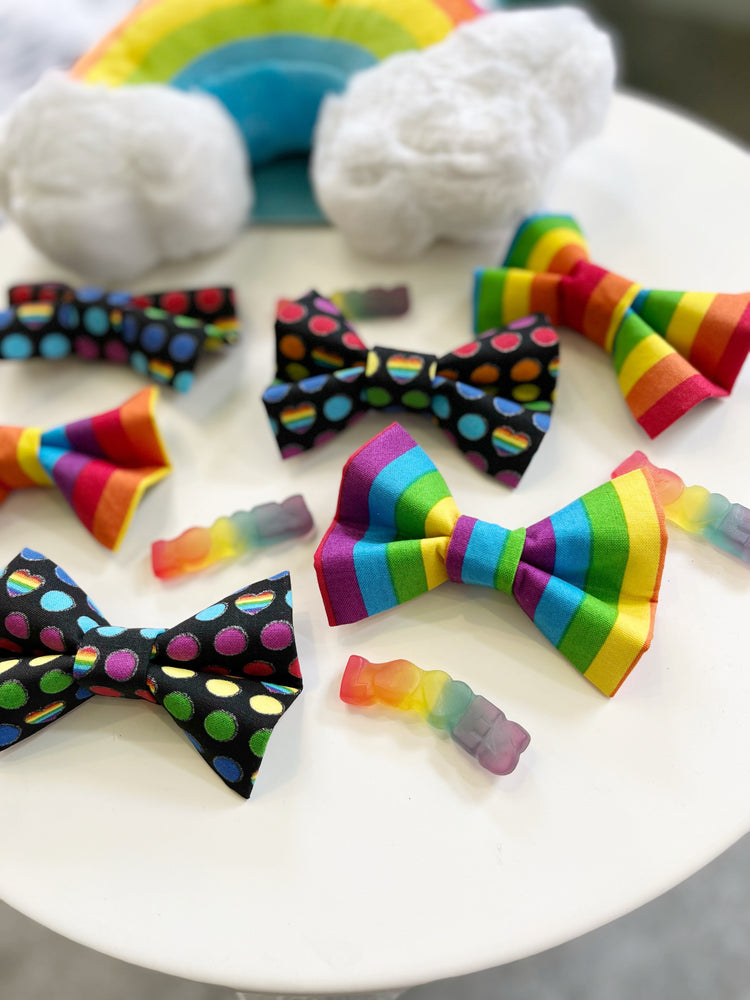 pride dog bow ties