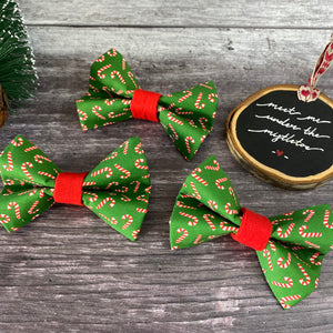 Candy Cane Dog Bow Ties