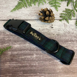 black watch tartan dog collar