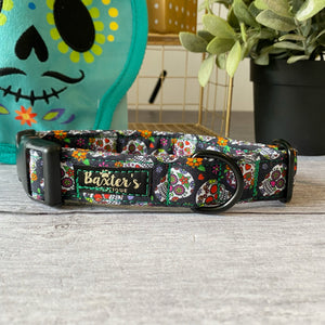 Candy Skull Dog Collar